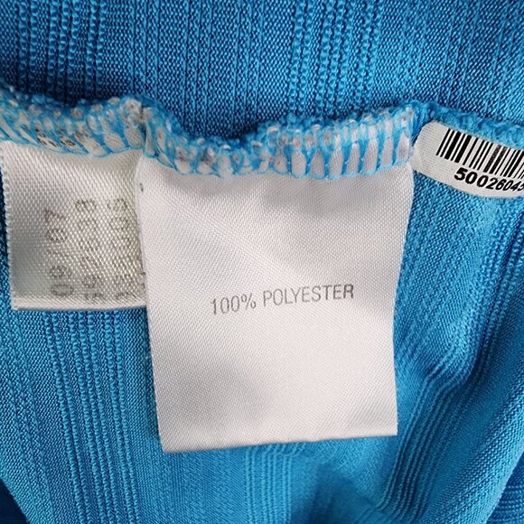 Mens Blue Adidas Polo Shirt 100% Polyester Short Sleeve Size XL - Picture 4 of 8